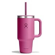 HYDRO FLASK - Travel Tumbler 946 ml 32 oz med stängbar press-in-sugrörslock - Rostfritt stål - Dubbla väggar vakuumisolering - Stänksäker lock - Reef