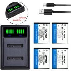 Dvisi li -40b li 40b 42b utbytesbatteri dubbel usb lcd-laddare för nikon en -el10 d-li63 d-li108 np-80 cnp 80 klic -7006 np-45 - 4p batteriladdare