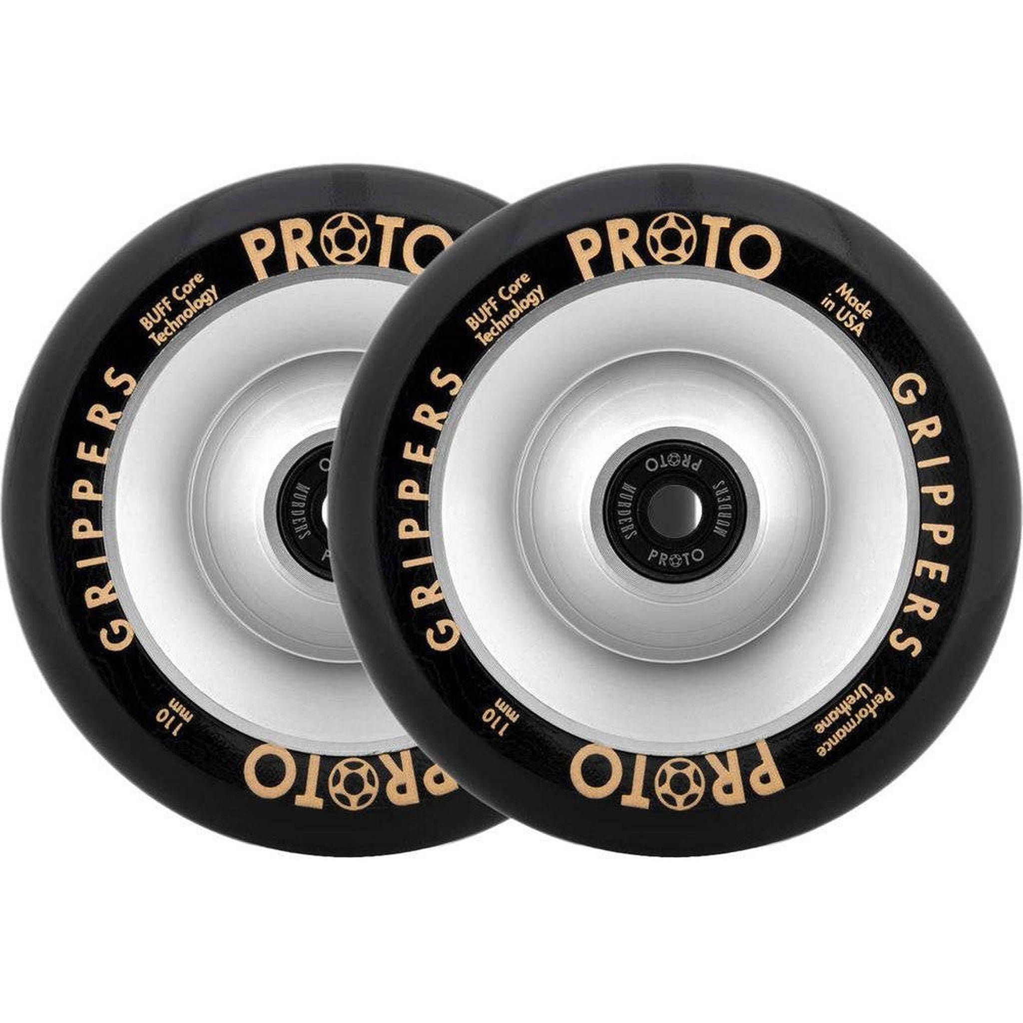 Proto Full Core Grippers Sparkcykel Hjul 2-Pak - Silver (110mm)