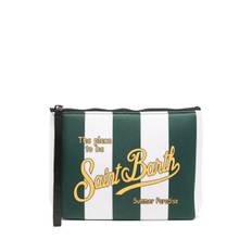 MC2 Saint Barth - Aline randig necessär - unisex - neopren/polyester - one size - Vit
