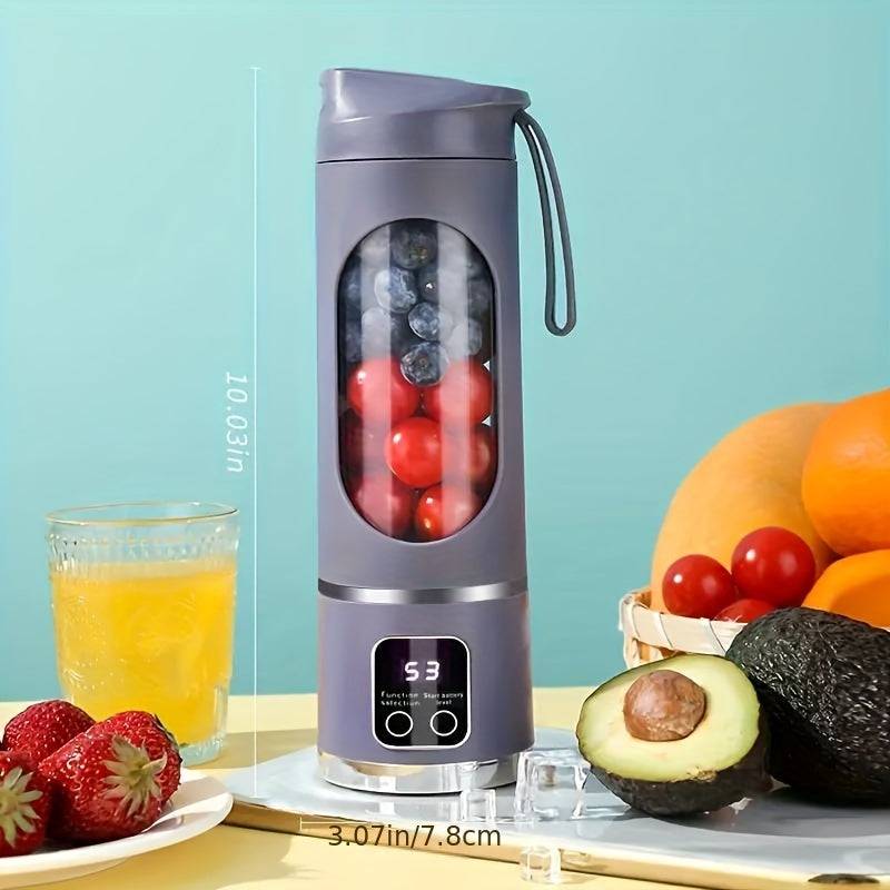 Portable USB-Rechargeable Blender & Juicer - Easy Clean, Perfect for Fruit & Vegetable Drinks, Milkshakes - 10.14oz to 16.91oz Capacity - Purple