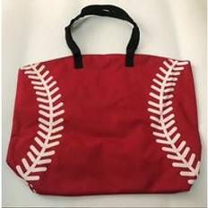 Detaljhandel softball gul baseball vita sömnadsväskor baseball dam bomullsduk sportväskor baseball softball tote bag