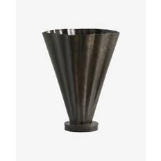 COLL vase i jern, antik finish - h36 cm - brun