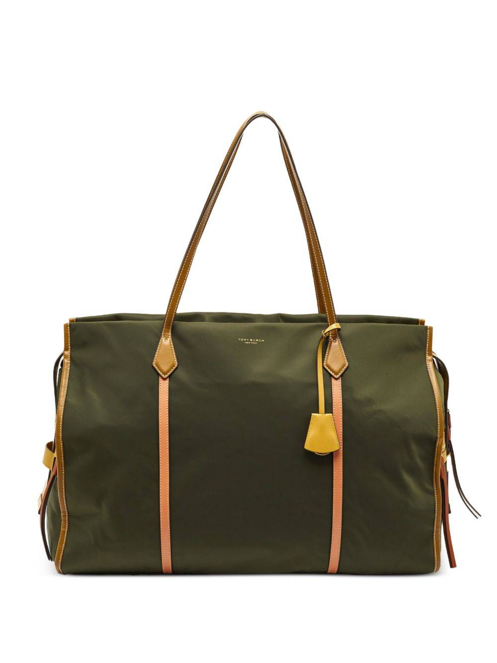 Tory Burch - Perry leather-trim tote bag - dam - nylon/kalvskinn - one size - Grön