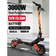 kukirin g3 pro peak 3000w dual motor 52v 23.3ah electric scooter max range 80km removable battery