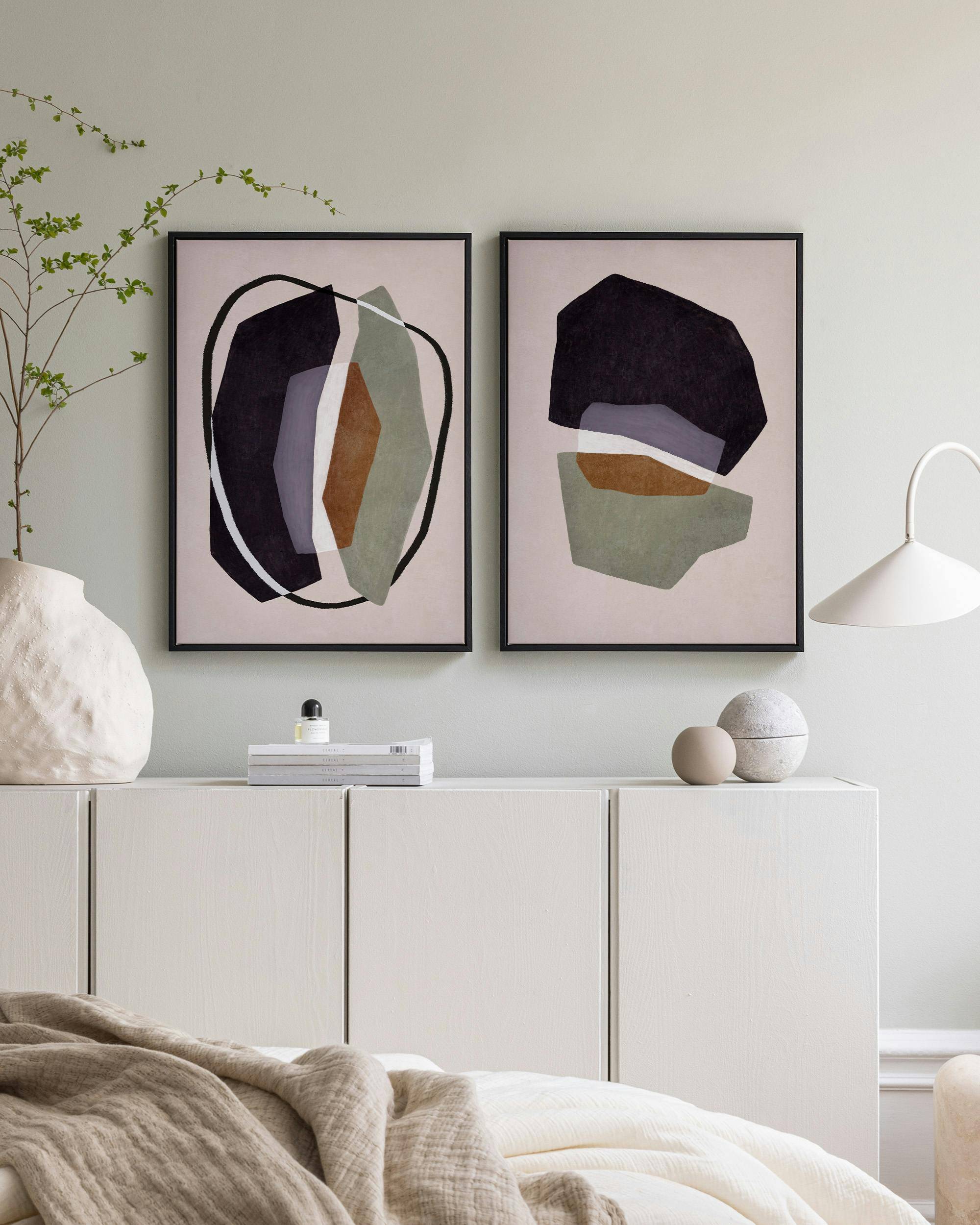Abstract Composition Canvas Duo (30x40 cm - Ekram)