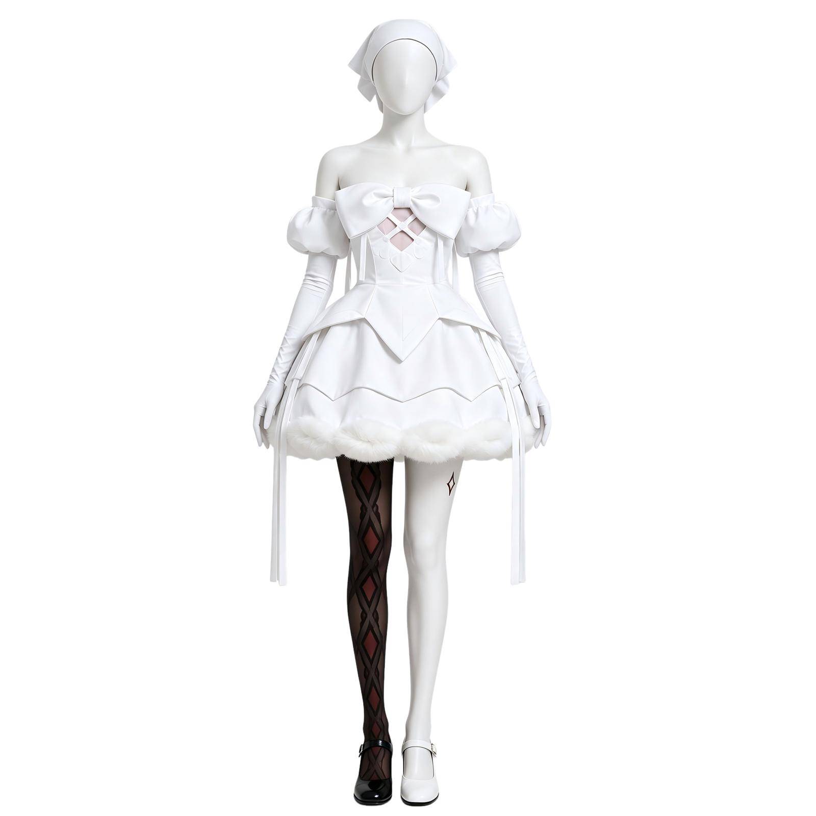 Sua Cosplay Kostym Vit Klänning För Halloweenfest Cosplay cm