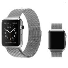 SKALO Milanese Loop Apple Watch Series 7-9 45mm - Sølv