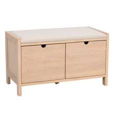 Hallbänk Hillmond - vitpigmenterad ek/beige