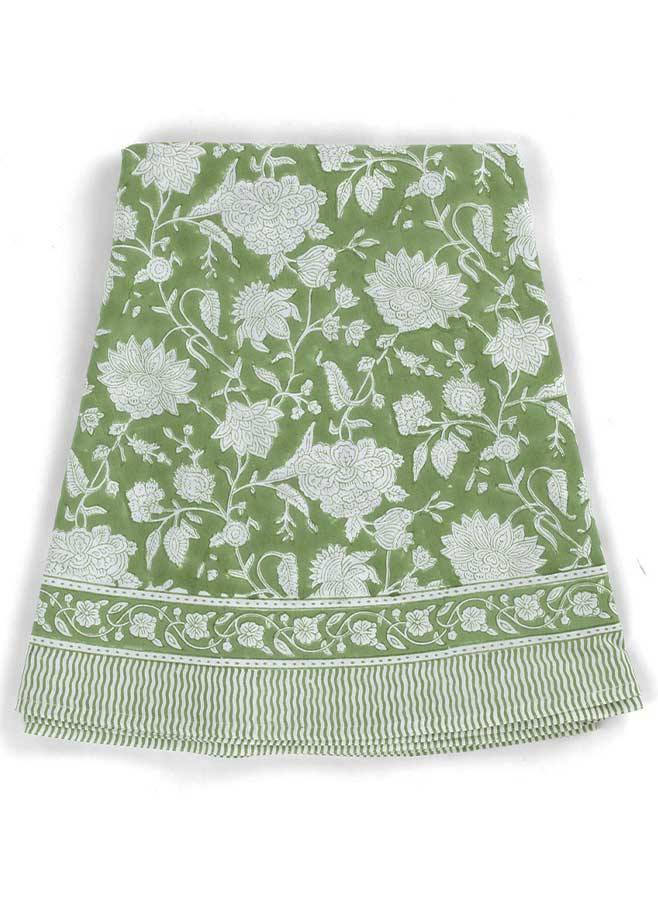 Bordsduk Indian Rose Green Tea Rund ø220 cm - Chamois.