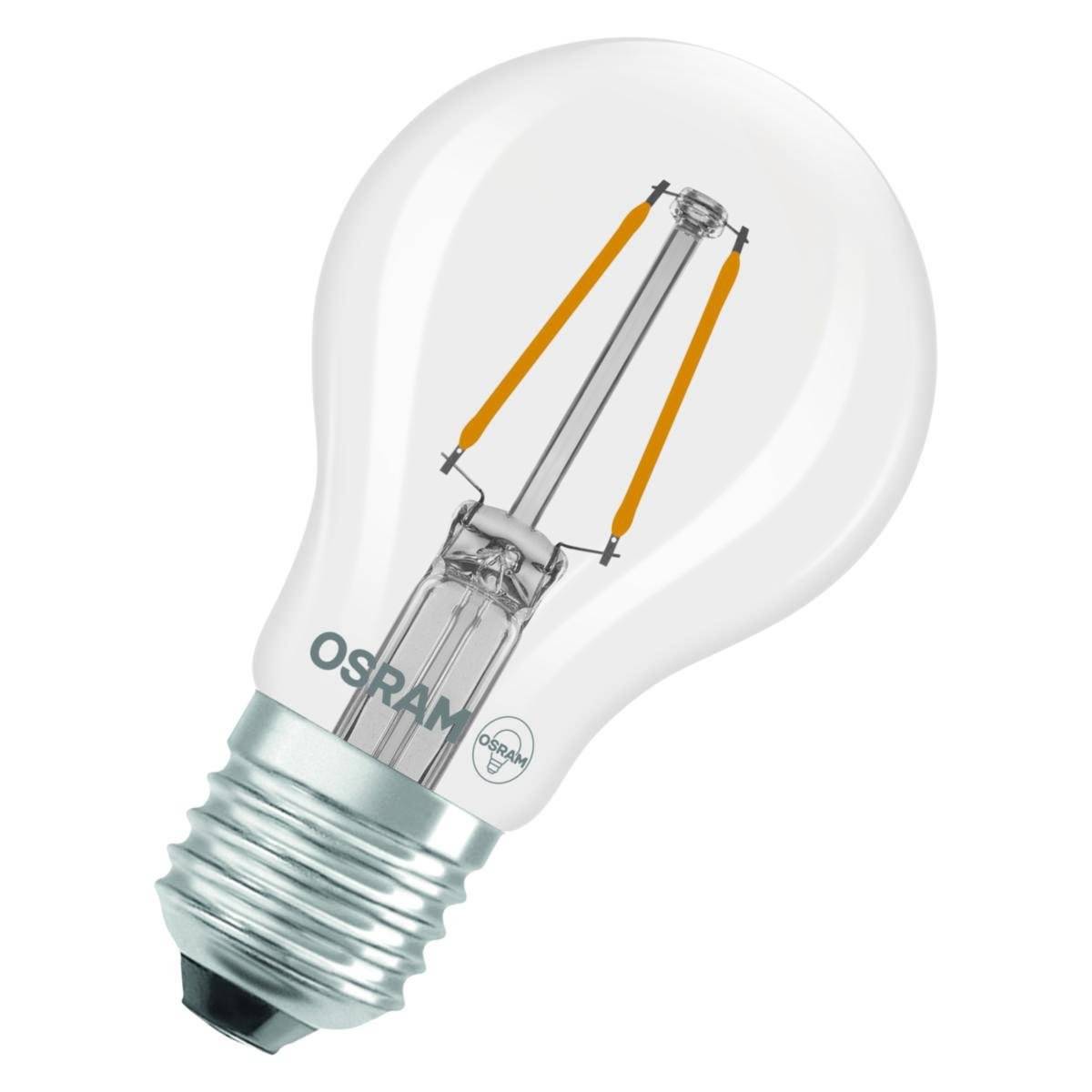 LED-lampa Osram Filament E27, 1.8W 250lm 2700K, klar