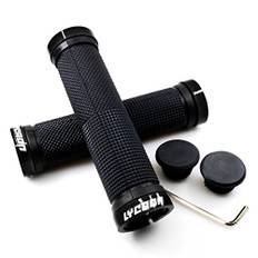LYCAON Fahrradgriffe rutschfeste Lenkergriffe, Ergonomische MTB-Bike-Griffe, Zweiseitig Lock-On-Fahrradlenkergriffe für Scooter, Mountainbike, Urban Road, MTB, BMX
