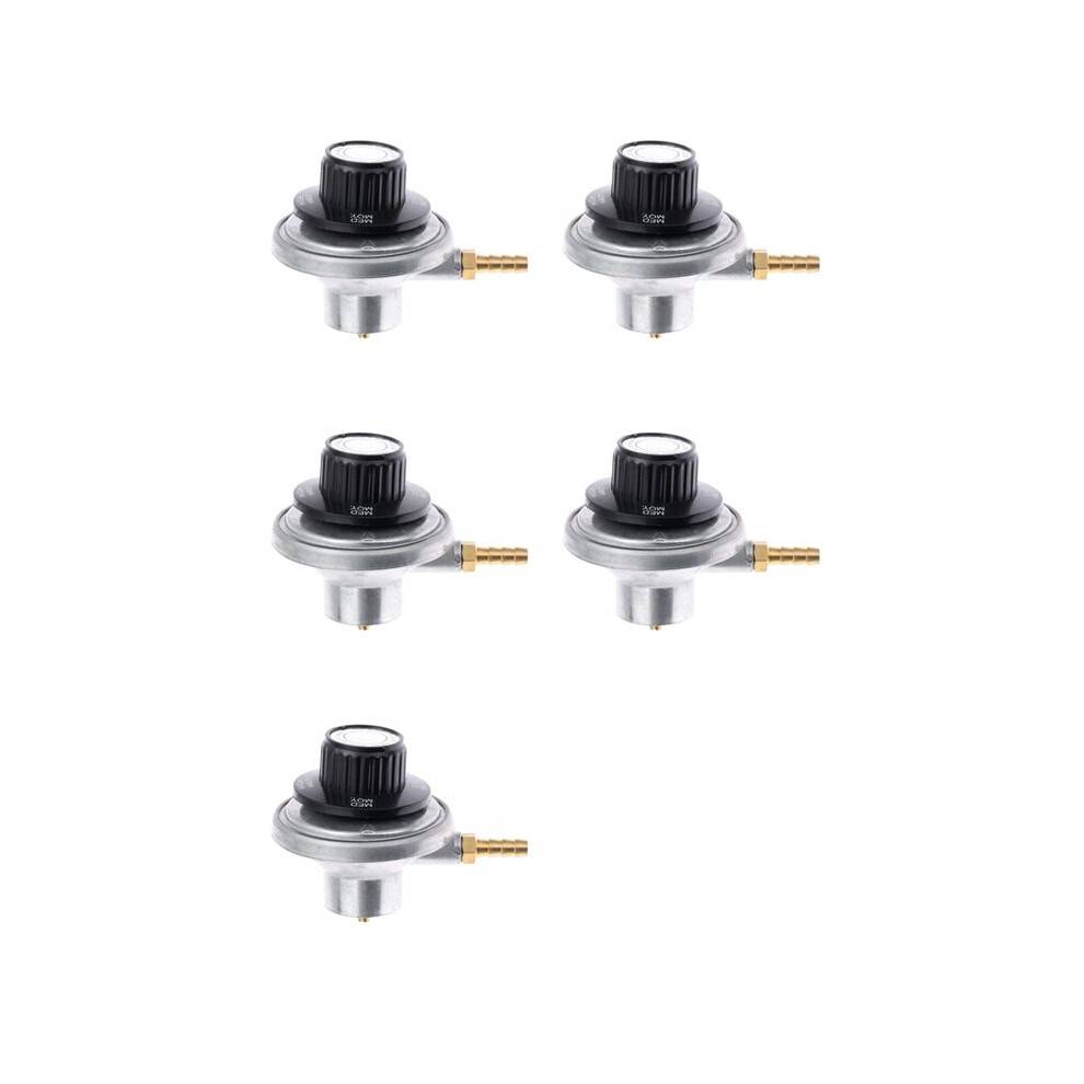 5X 1 Pound Propane Tank Low Pressure Adjustable Gas Regulator with 1/4Inch Barb Hose Connection
