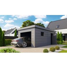 Garage TELLURIA 3654 inkl. fönster 538x358cm granitgrå