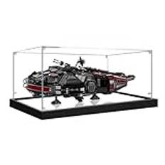 Figurer displaybox för LE-GO för 75389 Millenniium Fa-lcon akryl dammtät transparent anpassad display fodral (ingen modell) (spegel + 3 mm)