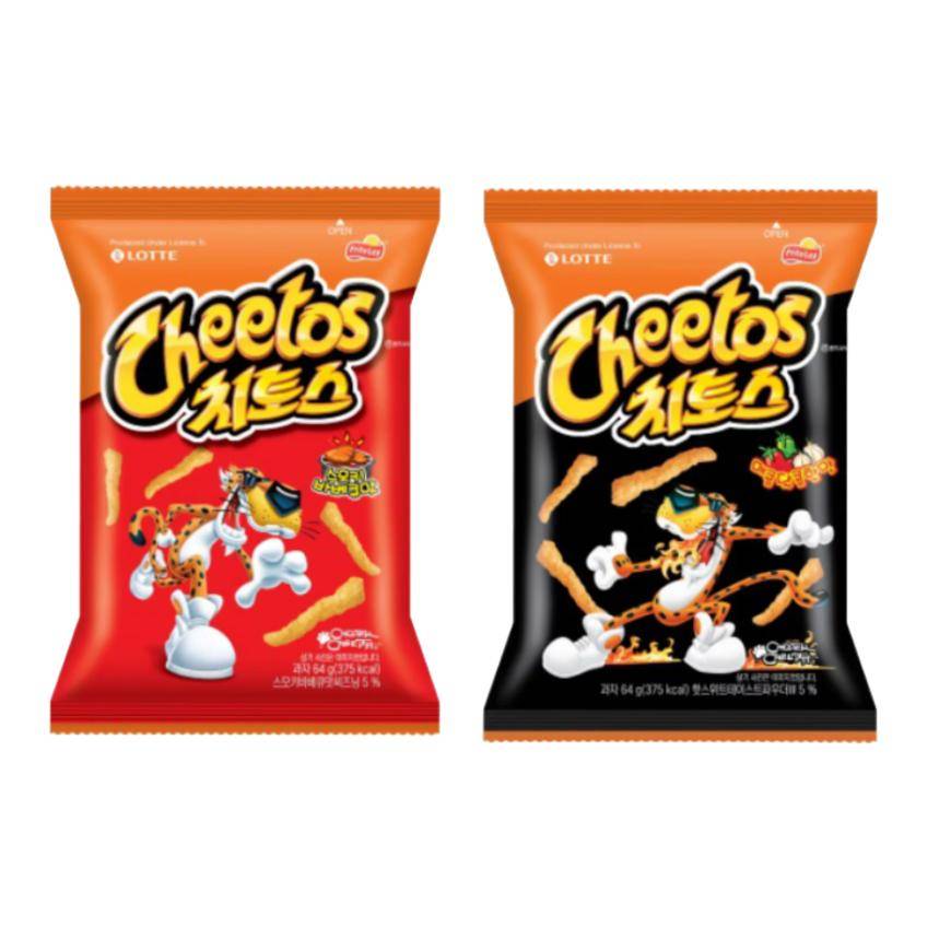 Lotte Cheetos Smoky Barbecue64g) / Söt och Kryddig Smak (64 g) – Koreanskt snacks