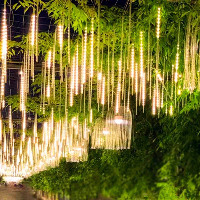 Magiska LED-ljusslingor – Förtrollande atmosfär för inomhus och utomhus - Värma ljus / 30 cm - 8 rör