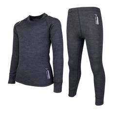 Lindberg Merino Underställ Junior Black Melange