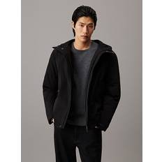 Technical Twill Hooded Jacket - Black - XS