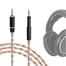 GEEKRIA Apollo 5N koppar silver blandad ljudkabel kompatibel med Sennheiser HD-599 579 569 559 558 HD-560 S, 2,5 mm balanserad ersättning hörlurssladd för Audiophile, HiFi-headset (120 cm)