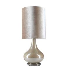 Margit Brandt bordlampe med velour skærm - Beige