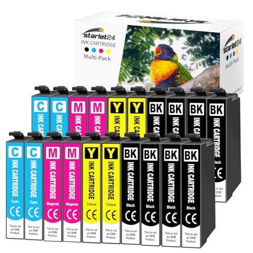 Starlet24 20x 603XL multipack patroner kompatibla med 603XL 603 bläckpatroner för Expression Home XP-3105 XP-2100 XP-2105 XP-4100 XP-4105 Workforce WF-2830 WF-2810 WF-2835 WF-2850