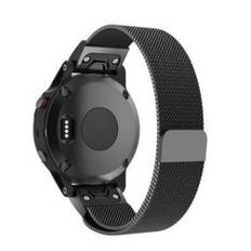 Garmin Fenix 5S urrem i metal med Milanese hullede masker - Sort