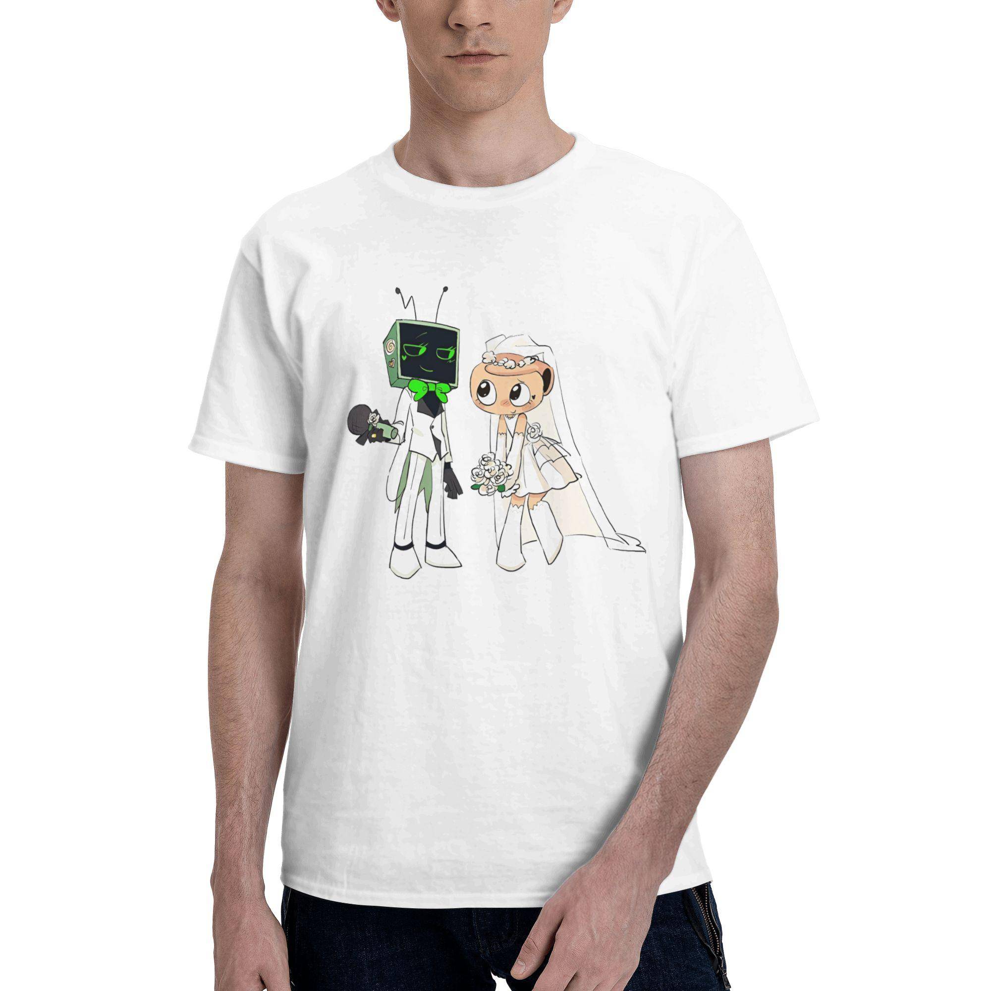 Dandys World Vee Shelly T-shirt Herr Dam 100% Bomull Nyhet T-shirts Rundhals Catoon T-shirts Kortärmade Toppar Plus Size cm