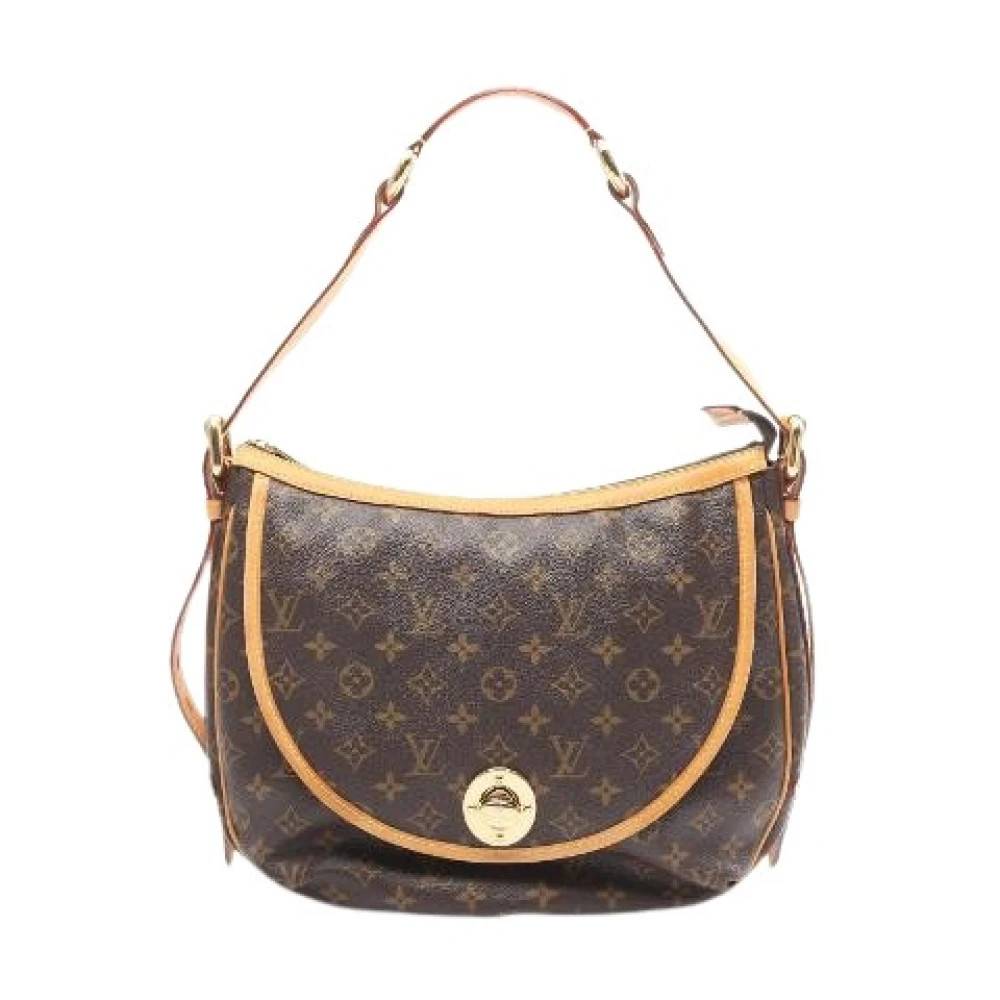 Louis Vuitton Vintage Pre-owned Tulum GM Monogram Coated Canvas Læder Skuldertaske - Vintage - Dame - Brun - ONE SIZE - Uld