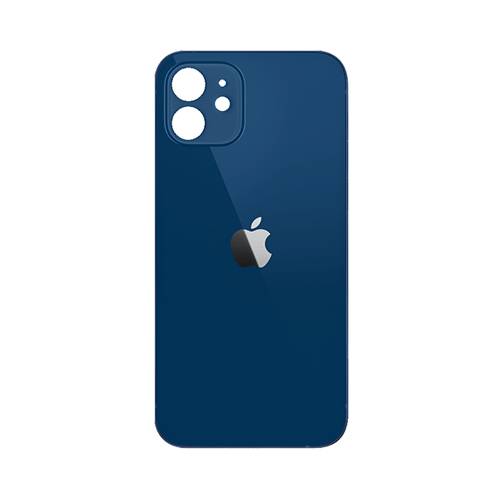 iPhone 12 Mini - Bagside Glas (BIG HOLE) (Flere Farver) Blå.