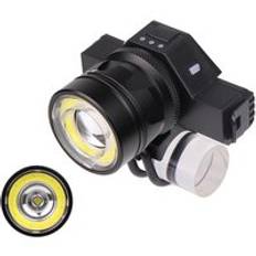 Laddningsbar cykelstrålkastare led ficklampa t6 cob cykelljus zoom cykel framlampa tillbehör (batterier ingår ej)