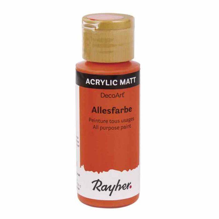 Peinture acrylique - DECOART - Orange capri - 59 ml - Tous usages - Résistante à la lumière