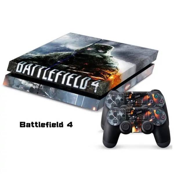 PS4 skin til konsol og to controllere. Battlefield 4.