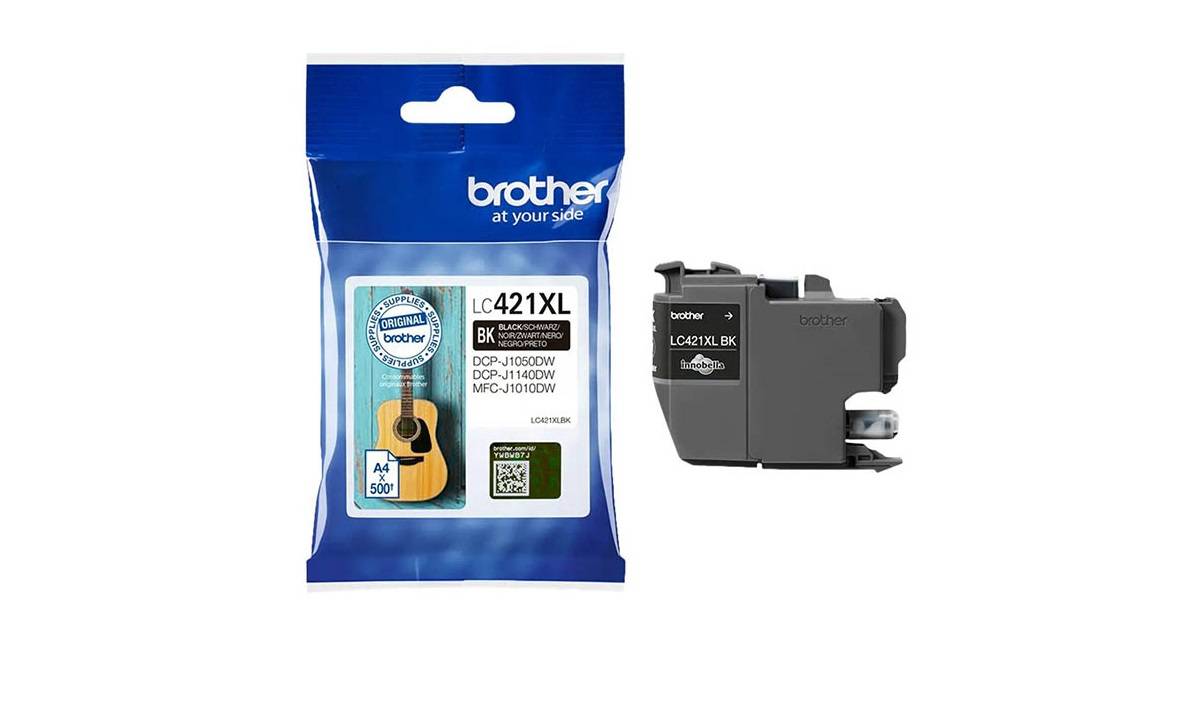 Brother LC 421XL BK (Sort) originale blækpatron indeholder 10 ml.