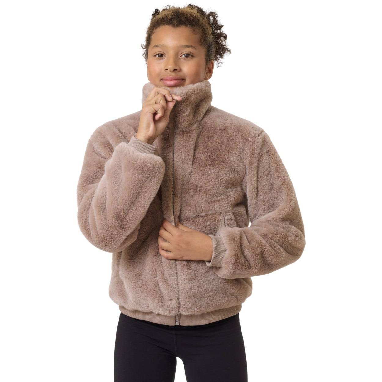 Firefly Furry Bomber Fleece Jakke 122-128 - Jakker & Overtøj hos Magasin.