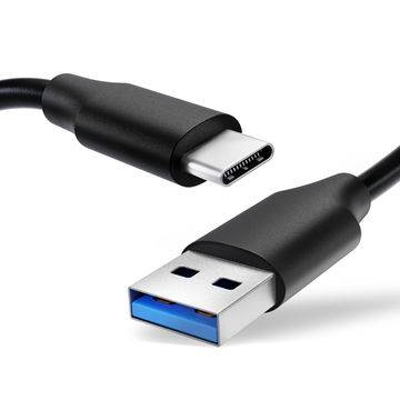 USB-kabel / datakabel för Apple TV HD Box (4th. Gen) router & mobil hotspot - 1m 3A USB-sladd PVC Datakabel svart - laddsladd för hotspot & router