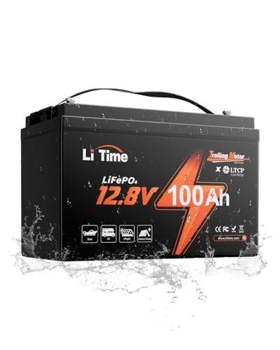 LiTime 12V 100Ah TM LiFePO4 Lithium Batteri med Köldskydd för Båtliv