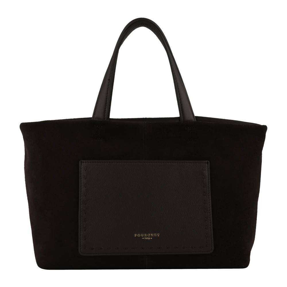 Pourchet Paris - Cassis Daim Tote Väskor - Dam - ONE Size - Mocka