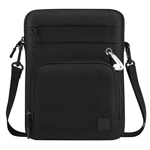 Dadanism 13 Zoll Tablet Tasche mit Schultergurt für iPad Pro M5/M4 13", iPad Air M4/M3 13", iPad Pro 12,9", MacBook Neo/Air M5 13" 2026, Galaxy Tab S10+/S9 FE+/S9+ 12,4", Tab P12 12,7", Schwarz