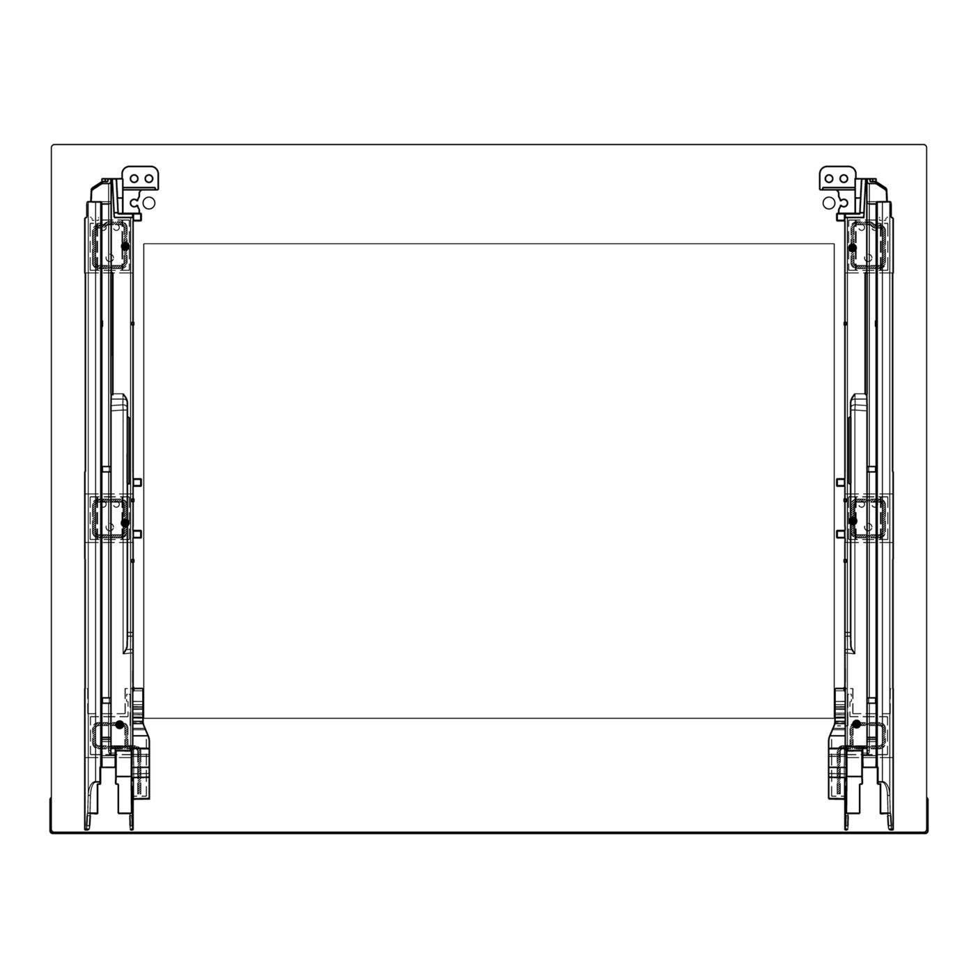 Electrolux frontglas, rostfri, 592x471mm 140225496185