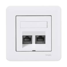 Schneider Electric Exxact Infällt UTP-nätverksuttag Cat.6 2-port