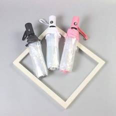 Automatisk öppning/stängning Klart transparent paraply - Vindtätt kompakt 3-vikbart reseparaply, lätt och bärbart unisex regntät design för daglig anv - Multifärgad (Automatiskt svart paraply,Automatiskt vitt paraply,Manuellt svart paraply,Manuellt vitt paraply)
