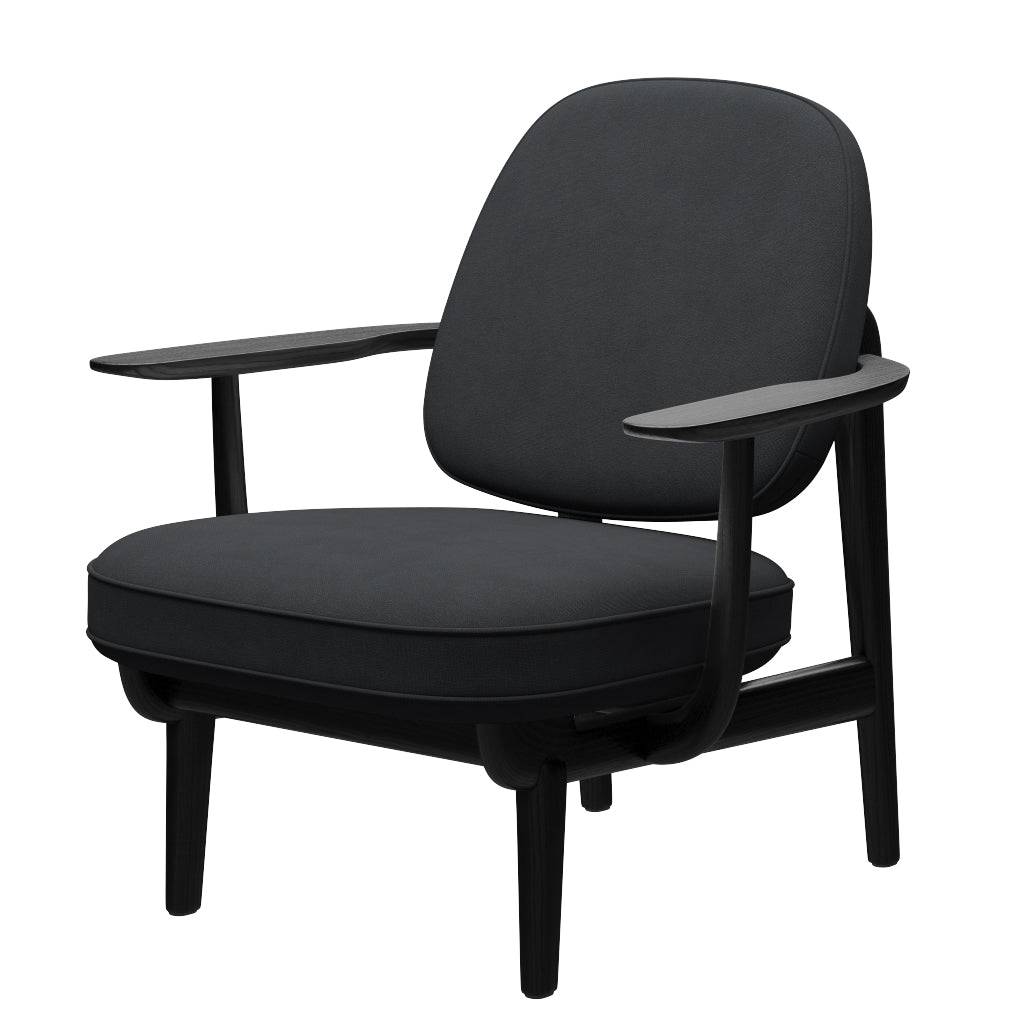 Fred Lænestol, sortfarvet ask fra Fritz Hansen Christianshavn - 1174 Dark Grey - Jacobsen Plus