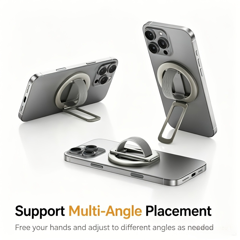 Silicone Magnetic Phone Holder Magsafe Mobile Phone Desktop Rotatable Magnetic Ring Buckle Anti-Slip Holder