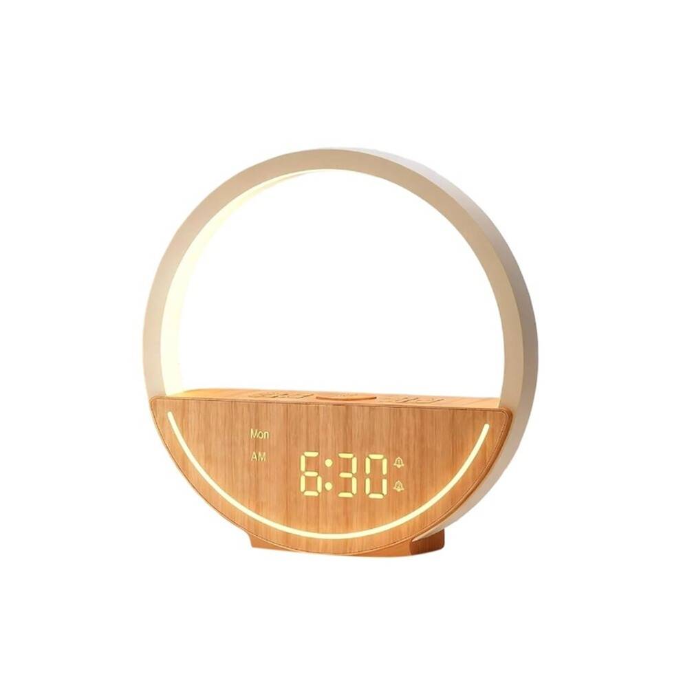 Wake Light Sunrise Alarm Clock,White Noise Sound Machine with 20 Soothing Sounds for Heavy Sleepers EU Plug