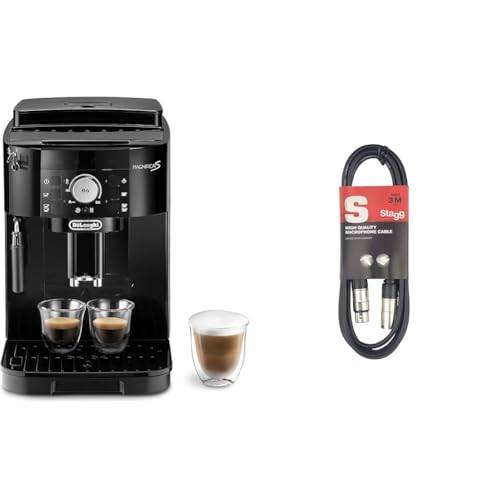 De'Longhi Magnifica S ECAM11.112.B, helautomatisk kaffemaskin med mjölkskumningsmunstycke för cappuccino, med espresso direktvalsknappar, svart & Melitta 17858.2 home appliance cleaner