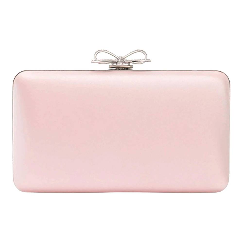 Self Portrait Satin Clutch Taske - Tasker - Dame - Lyserød - ONE SIZE - Satin