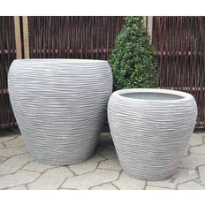 Virginia, Grey Wash polystone Krukke*