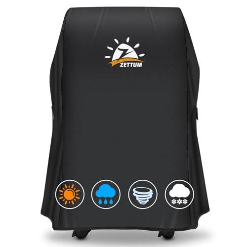 Zettum Grillskydd 76 cm - 7105 Grillskydd för Weber Spirit 210 Grill, Heavy Duty & Vattentätt, PU-överdrag för Weber Spirit E-210 med vikbar sidohylla (76 L x 66 B x 109 H cm)