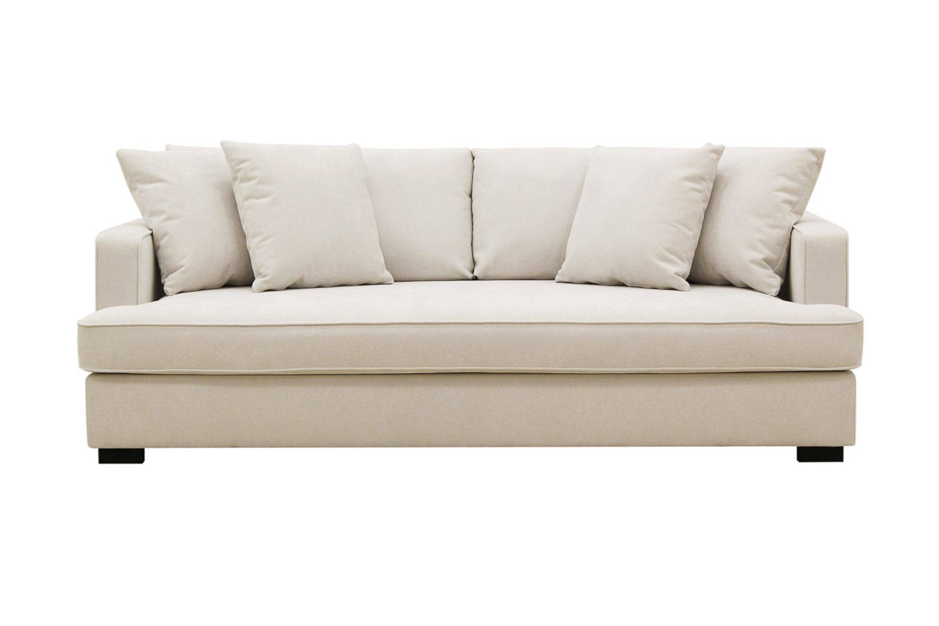 Scandinavian Choice Rossita 3-sits Djup Tygsoffa med hel dyna - Beige 3 sits soffa Tyg